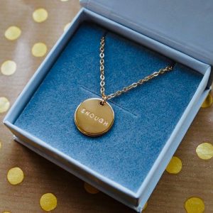 'Enough' Necklace Gold