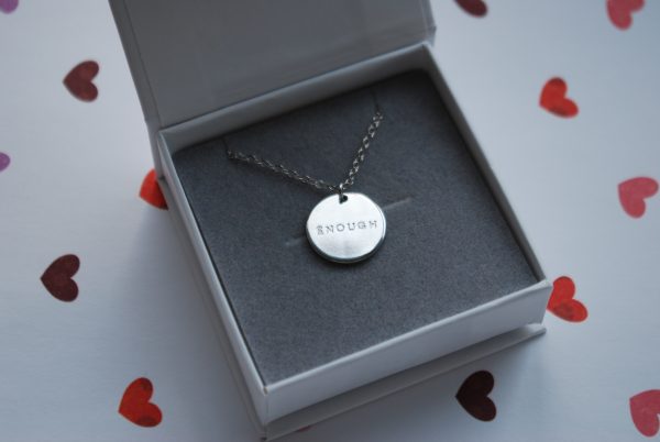 'Enough' Necklace Silver