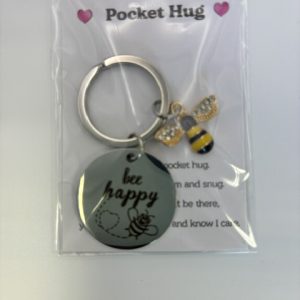 Bee Happy Key Ring
